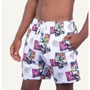 Swiminista x JPH Art Toss Print Swim Trunks Mid-Length Board Shorts Size M NWT​
